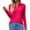 12#Hot Pink, variant on Women's Long Sleeve Polo Shirt Classic Button Down Collar Golf Top for Casual & Work Gray 2XL