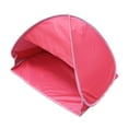 thumbnail image 1 of Almencla Plage, Tente de Plage Instantanée, Mini Auvent Pare-Soleil Automatique avec Appui-Tête pour Tissu Rouge, 1 of 8