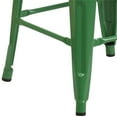 thumbnail image 4 of Home Square 24" Backless Metal Counter Stool in Green - Set of 3, 4 of 5