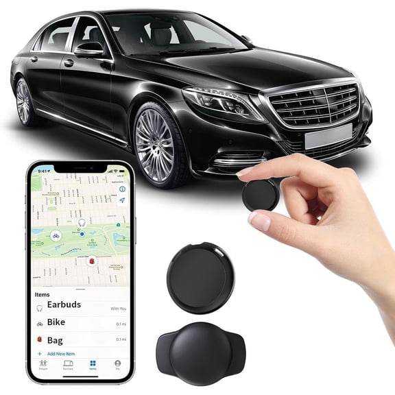 No Subscription GPS Tracker for Vehicles Work with Find My(iOS Only) Real Time Mini Tracker Tags Global Coverage Hidden Car Location Tracking Tags Device with Magnetic Case No Monthly Fee Required