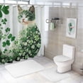 thumbnail image 7 of Patifu Cat Pillow Clover Shower Curtain Set with Hooks 100% Polyester 60"x72, 7 of 7