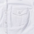thumbnail image 4 of Russell Collection- Camisa de manga corta vuelta para mujer (Blanco), 4 of 5