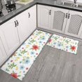 thumbnail image 2 of Pioneer Flower Floral Print Pattern Anti Fatigue Kitchen Rugs Set Of 2, Non Slip Washable Decorative Floor Mats for Kitchen Sink Laundry, 17"x30" and 17"x47", 2 of 6