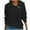 Black, variant on WREESH Womens Fashion Sweatshirt Quarter Zip Pullover Casual Lapel Solid Color Pullover Loose Fit Long Sleeve Tops Spring New Retro Casual Neck Zipper Sweater Plaid Pullover Sweater Top Gray