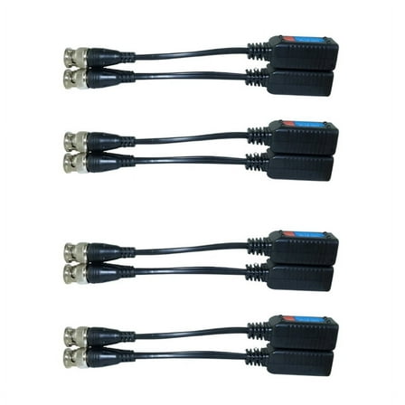 4 Pairs Video Balun Cable 8MP HD Transmission Twisted Transmitter BNC to RJ45 Adapter Support HDCVI TVI AHD Camera