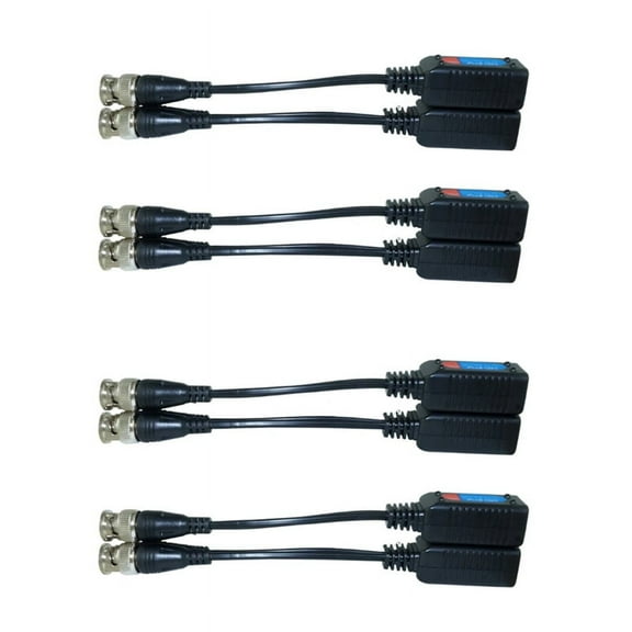 4 Pairs Video Balun Cable 8MP HD Transmission Twisted Transmitter BNC to RJ45 Adapter Support HDCVI TVI AHD Camera