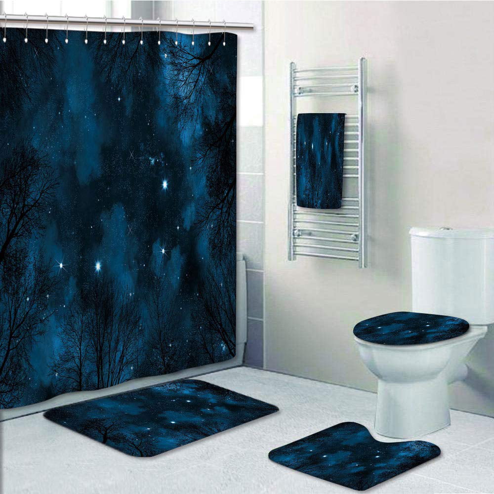 Details about   Black bear riding a bicycle Shower Curtain Toilet Cover Rug Mat Contour Rug Set