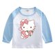 thumbnail image 3 of Hello Kitty-Camiseta de algodón puro para niños, camiseta que absorbe la humedad, Tops contrastantes dulces a la moda, camisetas deportivas informales de manga larga para bebé, 3 of 5