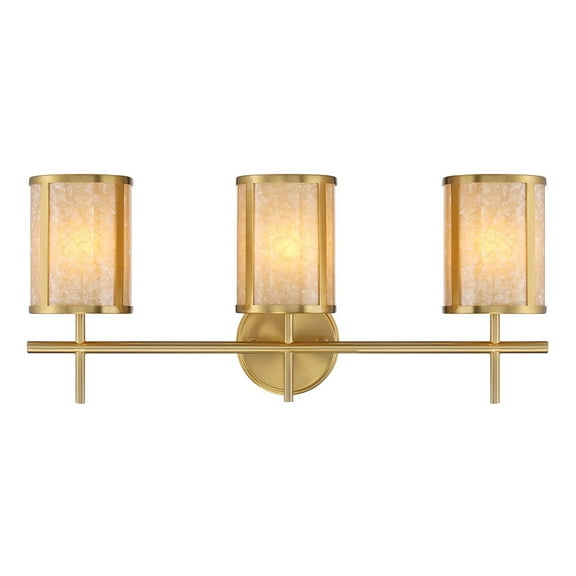 Warm Brass Three Light Bathroom Vanity from the Camden Collection