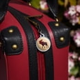 thumbnail image 2 of Moose Red Forest Jacket Handbag Purse Luggage Backpack Zipper Pull Charm, 2 of 4