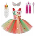 thumbnail image 2 of Vestido de princesa Rainbow Candy con WigTutu, disfraz de Cosplay para niños, traje de fiesta de cumpleaños zhangyuxiang unisex, 2 of 2