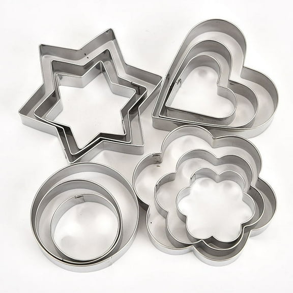Mornenjoy Stainless Steel Cookie Cutter Set | Assorted Shapes Baking Molds | DIY Pastry & Fondant Cutters