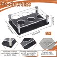 thumbnail image 2 of 6 Shot Glass Tray Holder Glasses Serving Tray Acrylic Wine Glasses Organizer Rack for Family Party Bar Pub Black (4.6×6.7×2 inch) Inner Diameter: 3.8 cm, 2 of 9