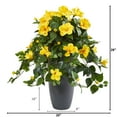 thumbnail image 2 of Nearly Natural 28” Hibiscus Artificial Plant in Gray Planter, 2 of 2