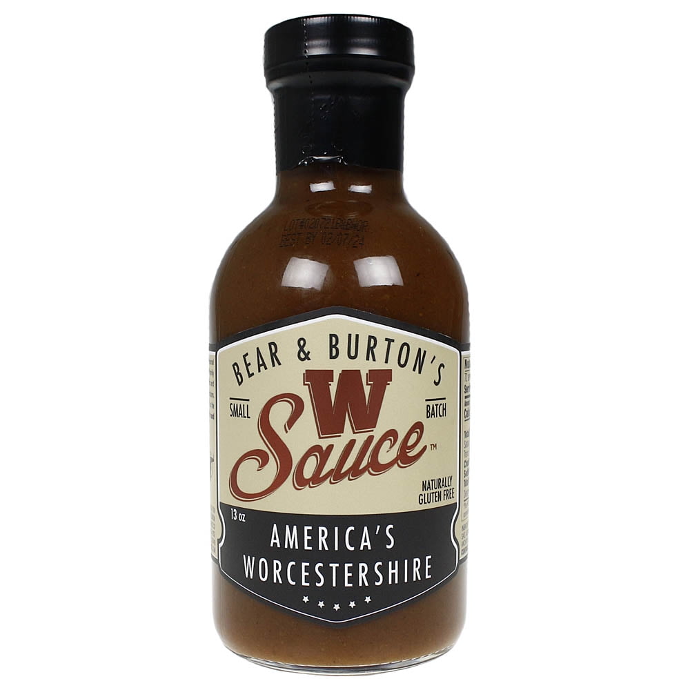 (6 pack) Bear & Burton's, The W Sauce - America's Worcestershire All Natural 12 Fluid oz. Bottle (Liquid)