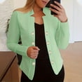 thumbnail image 2 of Women's Double Button Suit Jackets Notch Lapel Long Sleeves Open Front Blazers Work Office Casual Business Cardigans, 2 of 5
