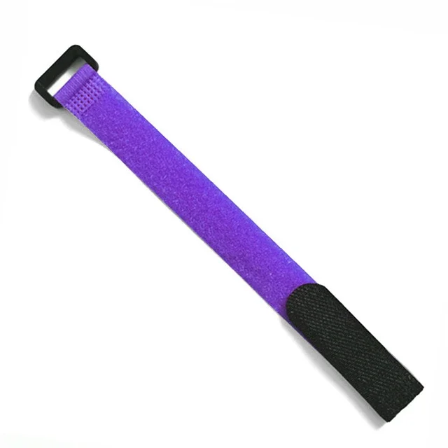 10Pcs Nylon Reverse Buckle Hook and Loop Strap Reusable Cable Ties Cable Straps For Wire Organizer Fastener Tape 20/30/40cm Purple 20x400mm 10Pcs