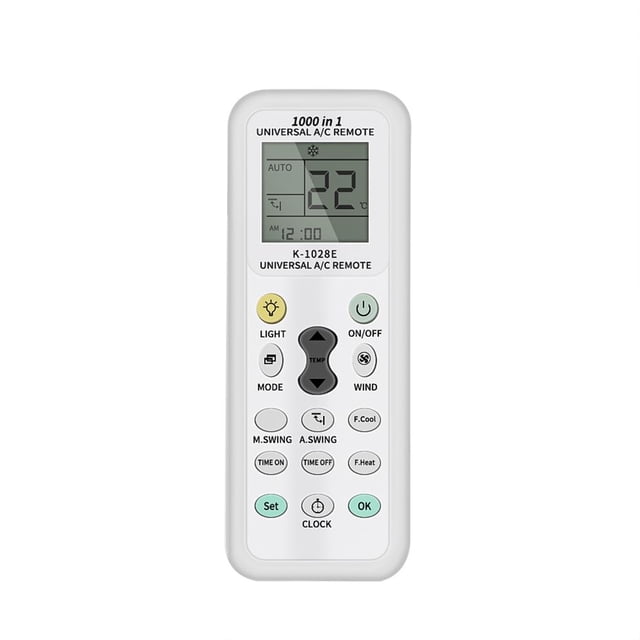 Tholdsy K-1028E Universal A/C Digital LCD Aire acondicionado de baja potencia con retroiluminación Control remoto Electrónica