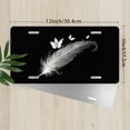 thumbnail image 2 of Feather and Butterflies Funny Personalized License Plate Rust-proof Stainless Steel Metal License Plate Suitable For Men And Women 12.2" x 6.2", 2 of 6