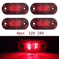 thumbnail image 1 of Luces Led de posición lateral para remolque, camión y caravana, lámpara de 12v y 24v, ámbar, rojo y blanco, 10-30V, 4 piezas, 1 of 4