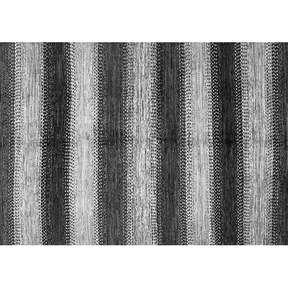 Ahgly Company Indoor Rectangle Abstract Gray Modern Area Rugs, 7' x 9'