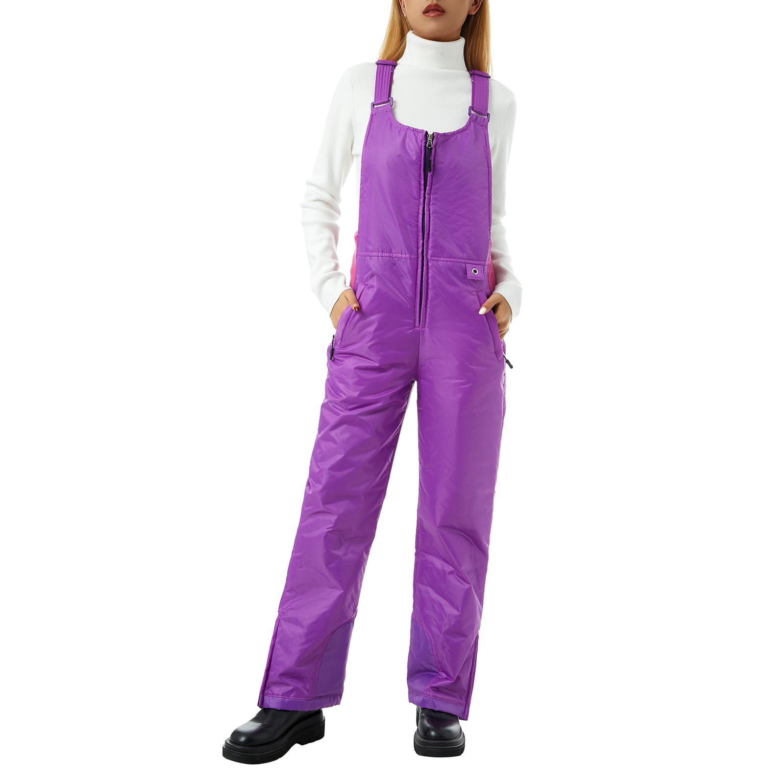 AmShibel Women's Plus Size Winter Snow Bib Overall Pants Waterproof
