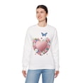 thumbnail image 4 of Floral Heart Sweatshirt, Floral Love Sweatshirt, Valentine's Day Sweatshirt, Heart Floral Sweatshirt, 4 of 55