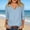 A05-Blue, variant on Zysthvn Winter Women's 3/4 Sleeve Tops Casual Lightweight Striped Womens T Shirt Loose Fit V Neck Tops