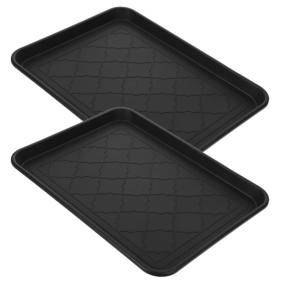 WHAMVOX 2 Pcs Shoe Mats for Entryway Indoor Boot Tray Small Pots Garden