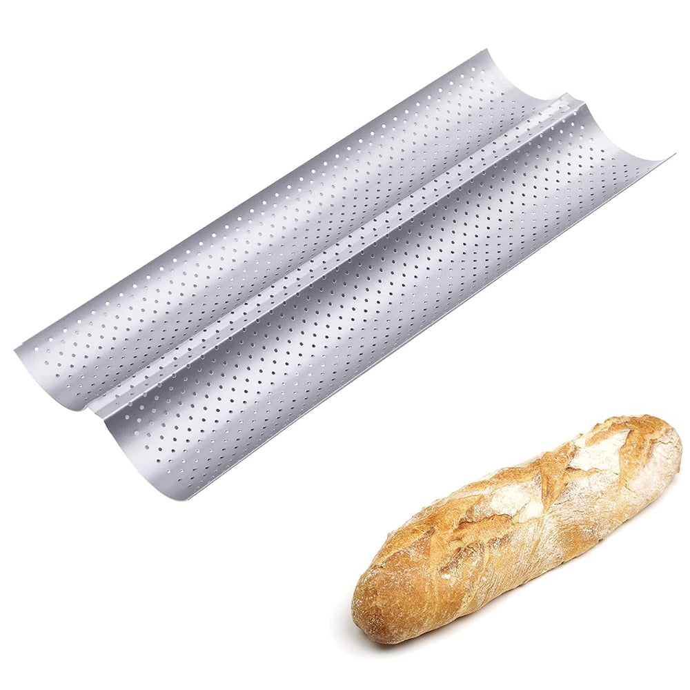 Nonstick Coating Perforated Baguette Bread Pans For French Bread Baking Mold 