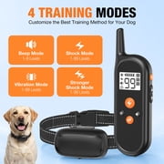 PcEoTllar Dog Training Collar, Dog Shock Collar with Remote, 4 Modes Beep Vibration Shock, Waterproof, Rechargeable Dog Shock Collar for Training Small Medium Large Dogs