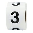 thumbnail image 1 of Black Number 3 Circle Stickers | 1.5" Inches Round | 500 Pack, 1 of 2