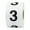 Black 3, variant on Light Blue Number 1 Circle Stickers | 1.5" Inches Round | 500 Pack