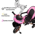 thumbnail image 2 of Triciclo Infantil Tipo Carriola con Bastón Ajustable Luz y Sonido-Rosa, 2 of 8