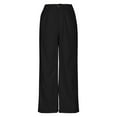 thumbnail image 6 of jtjvou Women's Corduroy Pants Barrel Mid-Rise Elastic Waist Cord Pants Casual Wide Leg Baggy Trouser with Pockets Black XXL, 6 of 9