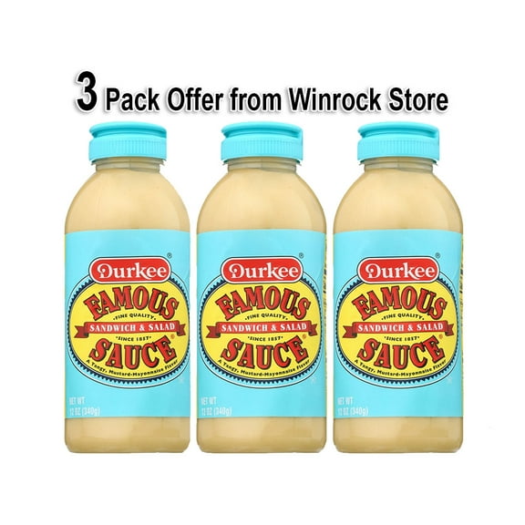 Durkee Famous Sandwich & Salad Sauce, 12 oz (3 Bottles)