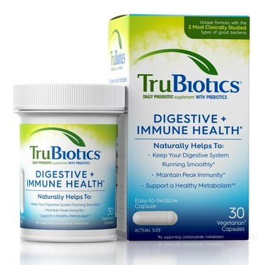 TruBiotics, Daily Probiotic Supplement for Digestive Health, Men and Women, 30 Capsules