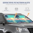 thumbnail image 4 of Fotbe Retro Palm Beach Sunset Juego de 2 Piezas de Parasoles para Parabrisas | Bloqueador Solar para Auto | Accesorios Plegables para Protección Solar Interior-Small, 4 of 6