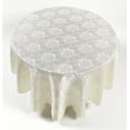 thumbnail image 1 of Nappe Ronde en Tissu "Rose Damas" 70" en Ivoire, 1 of 1