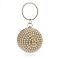 thumbnail image 3 of HLONK Sac de Soirée pour Femmes, Sac à Main de Mariage à Bout Rond avec Perles Artificielles, Pochette de Fête pour Mariée, 3 of 19
