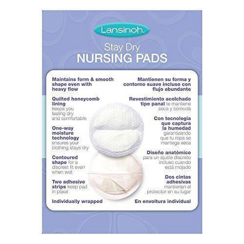 Lansinoh Stay Dry Disposable Nursing Pads for Breastfeeding, 60 count –  BabyPro