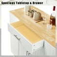 thumbnail image 4 of 53'' Kitchen Storage Islands with Drawers and Trash Can Storage for Kitchen & Dining. Modern Farmhouse Design White 53.2"W x 20.9"D x 38.0"H., 4 of 10