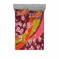 thumbnail image 2 of Ambesonne Flower Fitted Sheet & Pillow Sham Set, Sakura Blossom Japanese, Twinxl, Pale Pink Orange, 2 of 3