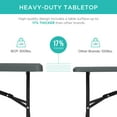 thumbnail image 3 of Best Choice Products 8ft Plastic Folding Table, Indoor Outdoor Heavy Duty Portable w/ Handle, Lock for Picnic - Dark Gray, 3 of 8