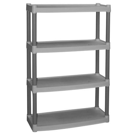 Plano 4-Shelf Storage Unit with Snap Lock , Light Taupe