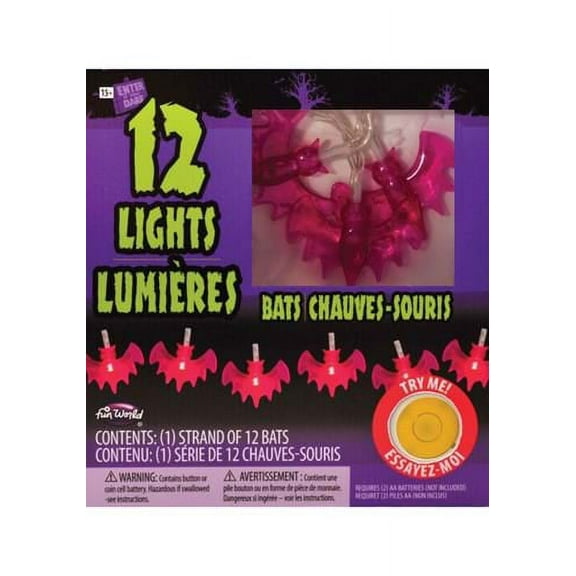 Glowing Bats String Lights | 5.9 Foot String w/ 12 LED Lights