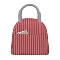 thumbnail image 1 of Balery Stripes Red White Bolsa de Almuerzo para Mujeres, Caja de Almuerzo, Bolsa de Almuerzo Pequeña Impermeable, Tote de Almuerzo Reutilizable con Gran Capacidad, 1 of 6