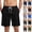 16# Black, variant on Mens Shorts Elastic Waist Drawstring Knee Length SweatShorts with Pockets Athletic Basketball Short Dark Green XXL
