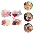 thumbnail image 3 of 4pcs Flower Hair Clips Hair Barrettes Floral Hair Clips Women Flower Hair Decors, 3 of 8