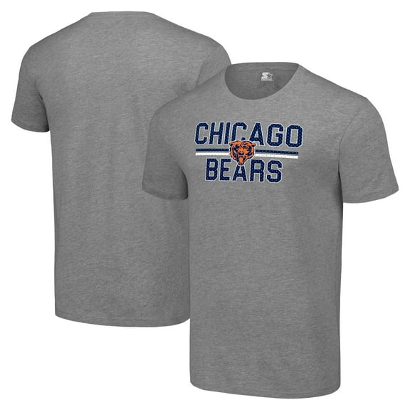 Men's Starter Heather Gray Chicago Bears Team Mesh Print Graphic T-Shirt